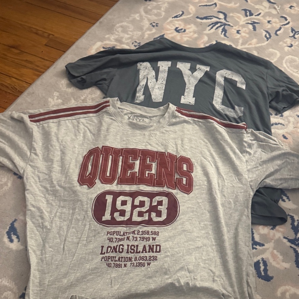 Target Gray and Blue Graphic Tees